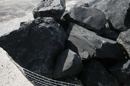 Big black rocks